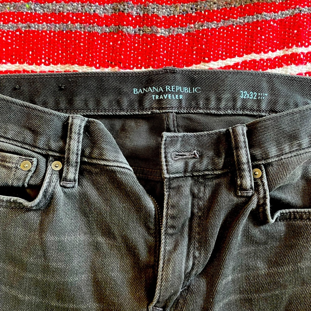 Banana republic skinny jeans black 32 waste